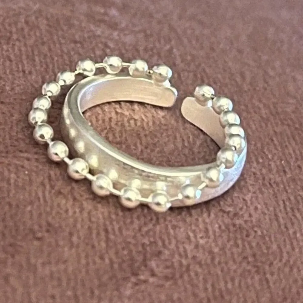 The Modern Chain Ring adjustable in 925 silver